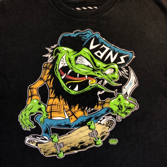 Vans Off The Wall T shirt - Black - Picture 2 of 5